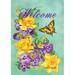 Toland Home Garden Frolic in the Flowers 28 x 40 inch House Flag, Polyester in Green/Yellow | 40 H x 28 W in | Wayfair 1010773