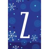 Toland Home Garden Winter Snowflakes Monogram Garden flag, Polyester in Blue | 18 H x 12.5 W in | Wayfair 1110193