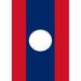 Toland Home Garden Flag of Laos Polyester 18 x 12.5 in. Garden Flag in Blue/Red | 18 H x 12.5 W in | Wayfair 1110651