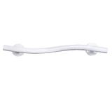 CSI Bathware Left Hand Wave Design 14" Grab Bar Metal in White | 4 H x 14 W x 1.25 D in | Wayfair BAR-WL14-TW-125-PW