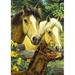 Toland Home Garden Horse Family 2-Sided Polyester 40 x 28 in. House Flag in Black/Green/Yellow | 40 H x 28 W in | Wayfair 109475