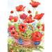 Toland Home Garden Patriotic Poppies 2-Sided Polyester 18 x 13 in. Garden Flag in Orange/Red | 18 H x 12.5 W in | Wayfair 111180