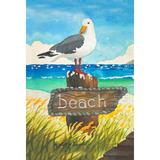 Toland Home Garden Beach Bird 2-Sided Polyester 18 x 12.5 in. Garden Flag in Blue | 18 H x 12.5 W in | Wayfair 1110280