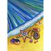 Toland Home Garden Beach Shells Polyester 18 x 12.5 inch Garden Flag in Blue/Yellow | 18 H x 12.5 W in | Wayfair 112070