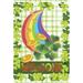 Toland Home Garden Shamrock Rainbow Welcome 28 x 40 inch House Flag, Polyester in Green/Yellow | 40 H x 28 W in | Wayfair 109948