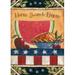 Toland Home Garden American Folk Polyester 18 x 12.5 in. Garden Flag in Black/Orange | 18 H x 12.5 W in | Wayfair 111157