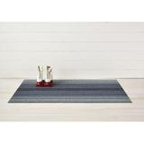 White 24 x 0.27 in Area Rug - Chilewich Easy Care Block Stripe Shag Doormat | 24 W x 0.27 D in | Wayfair 200499-002