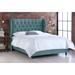 Wayfair Custom Upholstery™ Elsa Tufted Upholstered Low Profile Standard Bed Upholstered, Linen in Green/Brown | Queen CSTM1506 40848994