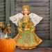 The Holiday Aisle® Fall Angel Hanging Figurine Wood Door Hanger Wall Decor Wood in Brown | 24 H x 18 W x 0.25 D in | Wayfair