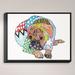 DiaNoche Designs 'Boxer Dog' Framed Oil Painting Print on Wrapped Canvas in Blue/Green/Red | 25.75 H x 37.75 W x 1 D in | Wayfair