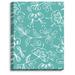 DiaNoche Designs 'Teal Flora Mix' by Zara Martina Graphic Art on Wrapped Canvas Metal in Blue/Green/White | 40 H x 30 W x 1 D in | Wayfair