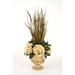 Distinctive Designs Dried Grasses Hydrangeas Floral Arrangements in Vase Silk | 39 H x 18 W x 18 D in | Wayfair 7512