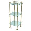 Allied Brass 14" W x 38" H Bathroom Shelf Metal in Yellow | 38 H x 14 W x 12 D in | Wayfair ET-14X143TGL-SBR