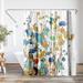 East Urban Home 71" x 74" Shower Curtain, Spring Garden I by PI Creative Art Polyester in Gray | 74 H x 71 W in | Wayfair
