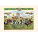 Buyenlarge 'Buffalo Bill: Pawnee Bill & Paris' Vintage Advertisement in Green | 24 H x 36 W x 1.5 D in | Wayfair 0-587-02914-5C2436