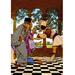 Buyenlarge 'The Chancellor & the King Sampling Tarts' by Maxfield Parrish Graphic Art in Blue/Brown/Green | 42 H x 28 W x 1.5 D in | Wayfair