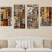 Picture Perfect International "Tile Art #1 2013" by Mark Lawrence 4 Piece Graphic Art on Wrapped Canvas Set Canvas in Black | Wayfair 704-0173