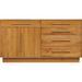Copeland Furniture Moduluxe 5 Drawer 66.125" W Solid Wood Combo Dresser Wood in Red, Size 35.0 H x 66.125 W x 18.0 D in | Wayfair 4-MOD-72-03