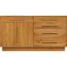 Copeland Furniture Moduluxe 5 Drawer 66.125" W Solid Wood Combo Dresser Wood in Red | 35 H x 66.125 W x 18 D in | Wayfair 4-MOD-72-03