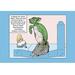Buyenlarge 'Alice in Wonderland Alice & the Mock Turtle' by John Tenniel Framed Graphic Art in Blue/Green | 24 H x 36 W x 1.5 D in | Wayfair