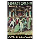 Buyenlarge 'Horace Goldin, Magician: the Tiger God' by Strobridge Graphic Art in Black/Green | 30 H x 20 W x 1.5 D in | Wayfair 0-587-00595-5C2030