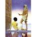 Buyenlarge 'Egypt' by Maxfield Parrish Painting Print in Brown/Indigo/Yellow | 42 H x 28 W x 1.5 D in | Wayfair 0-587-16909-5C2842