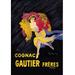 Buyenlarge Cognac Gautier Freres by Leonetto Cappiello Vintage Advertisement in Black/Yellow | 36 H x 24 W x 1.5 D in | Wayfair 0-587-00200-XC2436