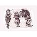 Buyenlarge 'Through the Looking Glass: Alice, Lion, Unicorn & Cake' by John Tenniel Graphic Art in Gray/Green/Indigo | Wayfair 0-587-17101-4C2842