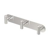 Gatco Latitude II Wall Mounted Towel & Robe Hook Rack w/ 3 Hooks Metal in Gray | 2.25 H x 11 W x 1.7 D in | Wayfair 1296