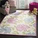 White 36 x 0.63 in Area Rug - Harriet Bee Claro Floral Handmade Tufted Ivory/Pink Area Rug Cotton/Wool | 36 W x 0.63 D in | Wayfair