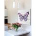 Marmont Hill 'Lavender Butterfly' by Molly Rosner Painting Print on White Wood in Brown/Gray | 18 H x 18 W in | Wayfair MH-MOLROS-65-WW-18