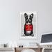 Marmont Hill 'Hug a Frenchie' Framed Painting Print Paper in Black | 45 H x 30 W x 1.5 D in | Wayfair MH-WAG-394-NWFP-45