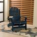 Dovecove Crotty Adirondack Chair Plastic/Resin in Blue | 40 H x 33 W x 36 D in | Wayfair ECD99853A8674A8AA599BED18FFE04F1
