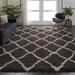 Brown/Gray 108 x 2 in Area Rug - House of Hampton® Schmit Geometric Shag Charcoal Gray/Beige Area Rug Polyester | 108 W x 2 D in | Wayfair