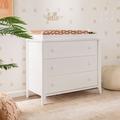 babyletto Sprout 3 Drawer Changer Dresser Wood in White | 36.25 H x 41.5 W x 20.25 D in | Wayfair M10323W