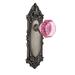 Nostalgic Warehouse Victorian Plate w/ Waldorf Pink Door Knob Brass/Crystal in Gray | 8.25 H x 2.88 W x 2.53 D in | Wayfair 723666