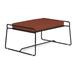 OASIQ Sandur Outdoor Ottoman w/ Cushion Metal in Red/Gray/Brown | 14.5 H x 32 W x 23.5 D in | Wayfair 3001100101000-CB