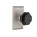 Nostalgic Warehouse Studio Plate w/ Waldorf Black Door Knob Brass/Crystal in Gray | 4 H x 2.5 W x 2.2 D in | Wayfair 722655