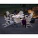POLYWOOD® Classic Folding Adirondack 6-Piece Conversation Set w/ Fire Pit Outdoor Table | Wayfair PWS414-1-10357
