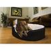 FurHaven Faux Sherpa & Suede Oval Dog Bed Polyester/Memory Foam in Gray | 5.5 H x 26 W x 21 D in | Wayfair 16408033