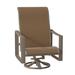 Tropitone Kenzo Swivel Patio Dining Armchair Sling in Brown | 41.5 H x 28.5 W x 29 D in | Wayfair 381525NT_MOC_Gold Coast