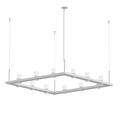 SONNEMAN Intervals® 12 - Light Kitchen Island Modern Linear LED Pendant Glass/Metal in White | 11.5 H x 56 W x 56 D in | Wayfair 20QWS04B