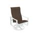 Tropitone Kenzo Swivel Patio Dining Armchair Sling in White | 41.5 H x 28.5 W x 29 D in | Wayfair 381525NT_SNO_Mia II