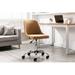 Etta Avenue™ Teen Natalia Fabric Office Chair w/ Chrome Base Upholstered/Polyester in Brown | 30.91 H x 17.91 W x 20.47 D in | Wayfair