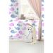 Harriet Bee Dunsmuir Removable Cute Whale Nursery Wallpaper 4.17' L x 25" W Peel & Stick Wallpaper Roll Vinyl in Blue/Pink | 25 W in | Wayfair