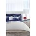 Vince Camuto Lyon Standard Cotton Modern & Contemporary Comforter Set 100% Cotton Sateen in Blue/White | King Comforter + 2 King Shams | Wayfair