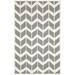 White 24 x 0.63 in Area Rug - George Oliver Ellicott Chevron Handmade Tufted Wool Dark Gray/Ivory Area Rug Wool | 24 W x 0.63 D in | Wayfair