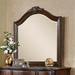 Canora Grey Leanne Arched Dresser Mirror Wood in Brown/Red | 45 H x 41.5 W x 3 D in | Wayfair 4578CE7ACE594EDD8B493692FB96AC94