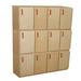 Wood Designs Stacking Locker - Three Units Wood in Brown/Yellow | 60 H x 49 W x 15 D in | Wayfair 46330