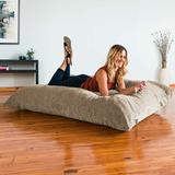 Latitude Run® 5.5 Foot Pillow Saxx Bean Bag Pillow - Premium Chenille 15.0 H x 44.0 W x 64.0 D in brownPolyester/Fade Resistant | Large | Wayfair